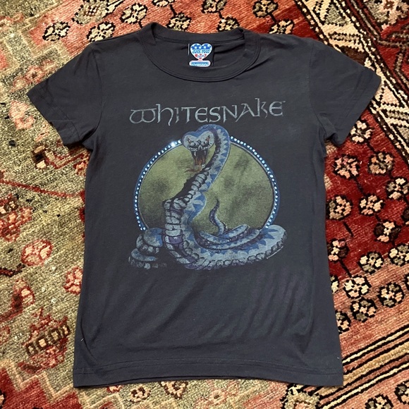 EUC Junk Food Whitesnake baby tee - size Small - Picture 1 of 7